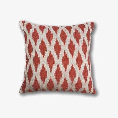 The Range Ikat Chenille Terracotta Filled Cushion 43 x 43 - Terracotta