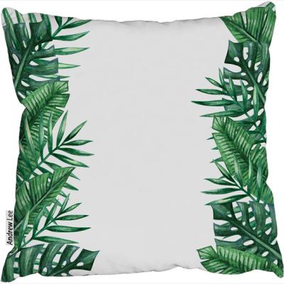 The Range Half Botanical Border Cushion - Green / 60cm