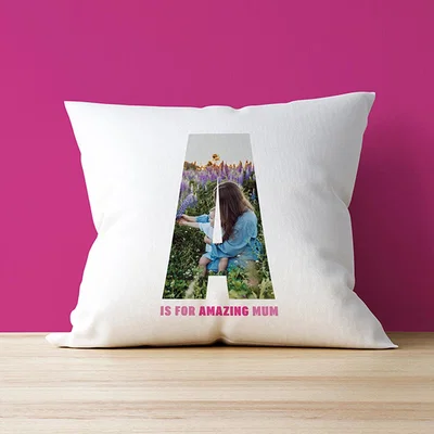 The Range 'A' Is For Amazing Mum Photo Cushion
