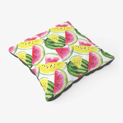 The Range Colourful Melon Pattern Floor Cushion - Yellow