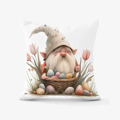 The Range Easter Gnome Basket Cushion - Neutral / 60cm