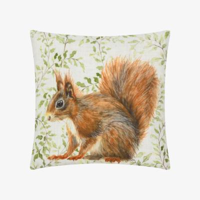The Range Shugborough Squirrel Traditional Cushion - Multicolour / Polyester