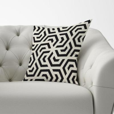 The Range Hexagonal Geometric Pattern Cushion - Grey / 45cm
