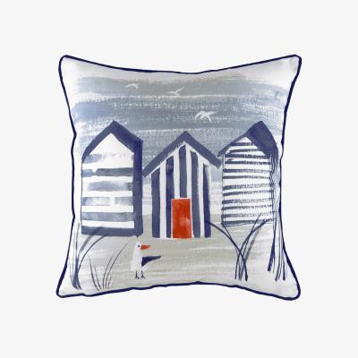 The Range Nautical Beach Rectangular Cushion 43 x 43cm - Navy / Feather