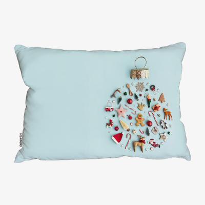 The Range Christmas Objects Laid Out Stylish Cushion - Red