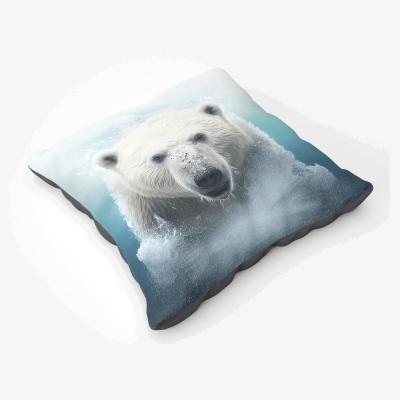The Range Polar Bear Splashart Floor Cushion - White