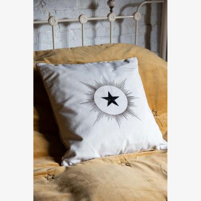 Rockett St George White Star Embroidered Cushion