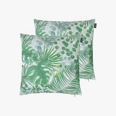 The Range Veeva Eucalyptus Print Outdoor Cushion - Olive Reverse - Green / 2