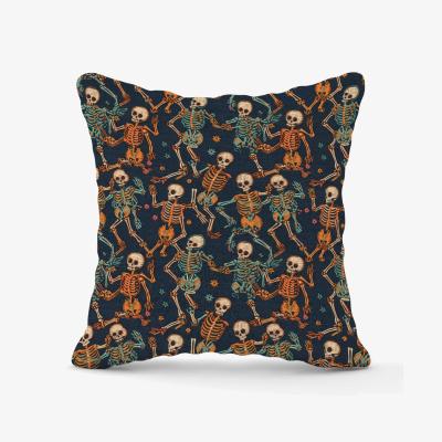 The Range Dancing Skeletons Outdoor Cushion - Orange / 60cm