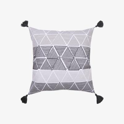The Range Helsinki Geo Embroidered Cushion - Monochrome