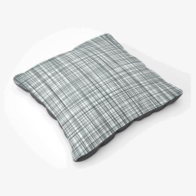 The Range Monochrome Pencil Scribble Floor Cushion - Grey