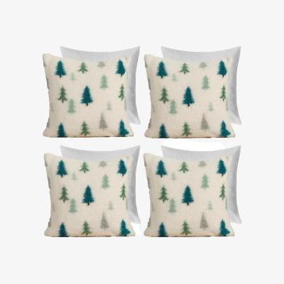 The Range Pack of Xmas Tree Teddy Filled Cushions - Cream
