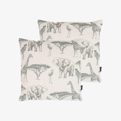 The Range Safari Print Outdoor Cushion (Set of 2) - White