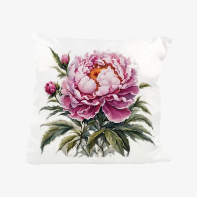 The Range Garden Watercolours Peony Cushion - Multi