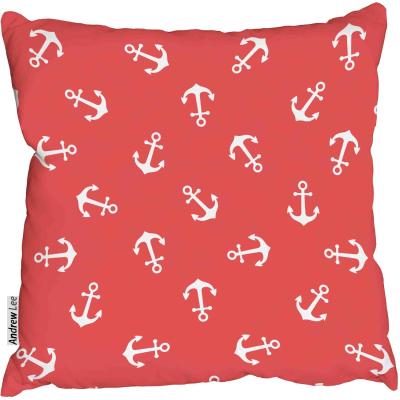 The Range Red Anchors Cushion - Red / 45cm