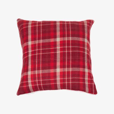 The Range Tartan Check Sherpa Cushion - Red
