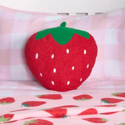 The Range Strawberry Shaped Scatter Cushion - Red