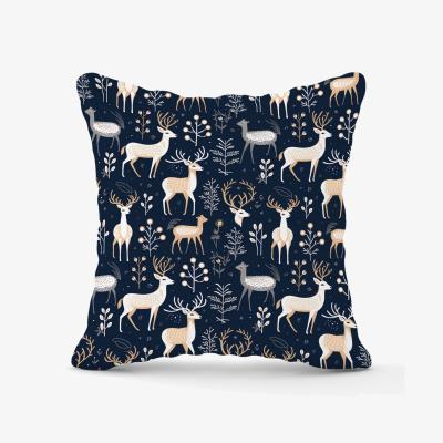 The Range Reindeer, Whimsical, Illustration Pattern Outdoor Cushion - Blue / 60cm