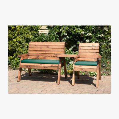 The Range Charles Taylor 3 Seat Companion Set Straight with Seat Cushions - Green