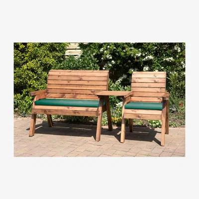 The Range Charles Taylor 3 Seat Companion Set Straight with Seat Cushions - Green