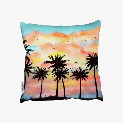 The Range Palm Trees At Sunset Outdoor Cushion - Orange / 45cm