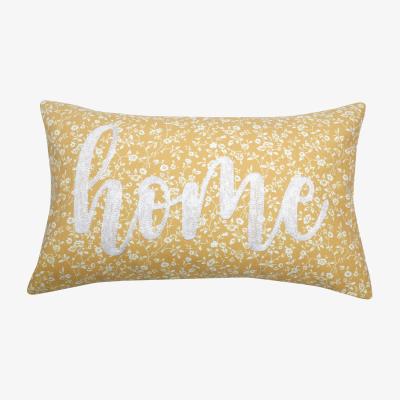 The Range Home Embroidered Cushion - Yellow