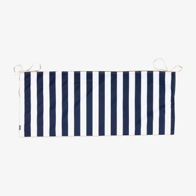 The Range Veeva Deck Stripe Small Bench Pad - Navy Blue