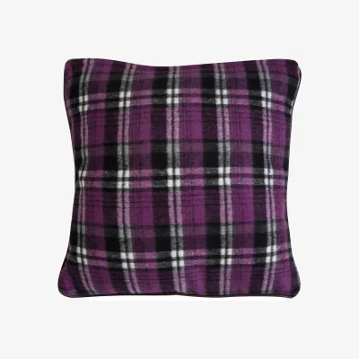 The Range Heritage Purple Check Tartan Cushion - Purple
