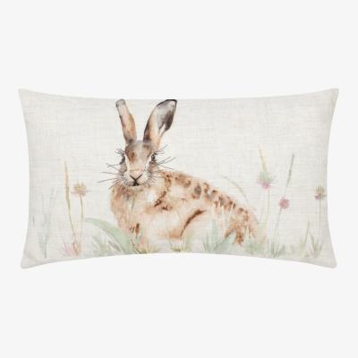 The Range Country Hare Cushion - Natural / 80 Feather 20 Polyester / 80 Polyester 20 Feather