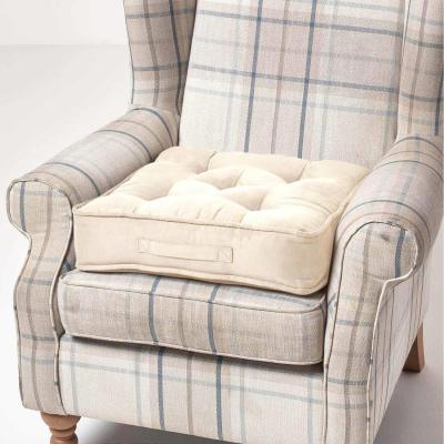 The Range Armchair Booster Cushion with Faux Suede Cover - Cream