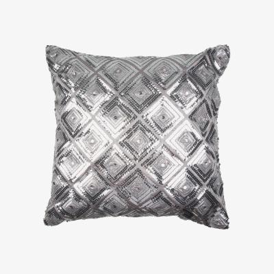 The Range Hollywood Sequin Filled Cushion - Grey