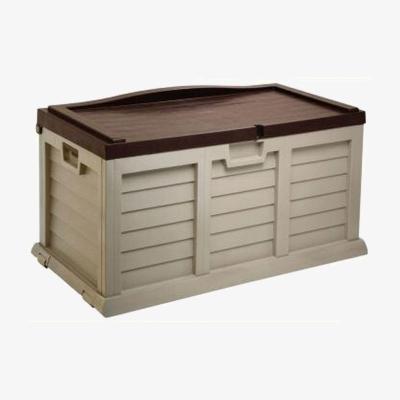 The Range 390L Garden Cushion Storage Box  Chest Sit on Lid - Brown