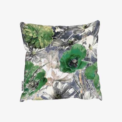 The Range Green Flowers Outdoor Cushion - Green / 45cm