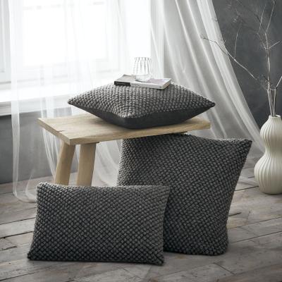 The Range Portfolio Home Palazzo Filled Bobble Cushion - Grey / 56cm