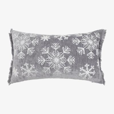 The Range Snowflake Chenille Cushion - Grey