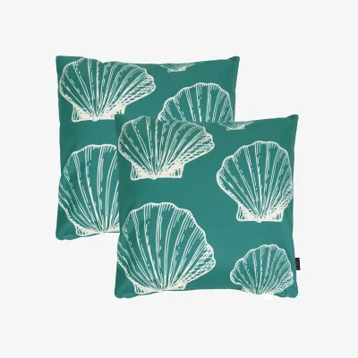 The Range 2 Pack Cushion 43x43 Kyoto Fabric, Large Sea Shell