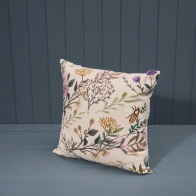 The Range Multicolour Handcrafted Washable Cotton Printed Cushion with Filling - Multi