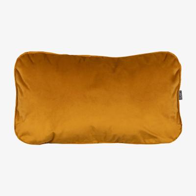 The Range Plush Velvet Lumbar Cushion 50x30cm - Yellow