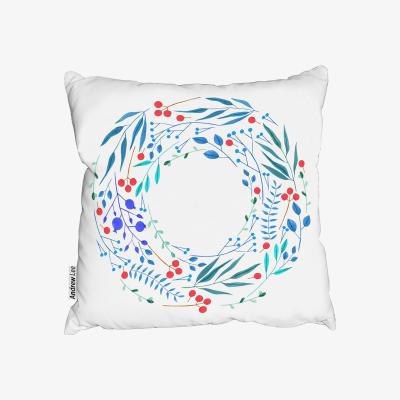 The Range Blue Decorative Reath Outdoor Cushion - Blue / 45cm