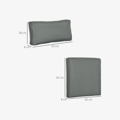 The Range Replacement Cushions for Rattan Furniture, 14 Piece - Grey