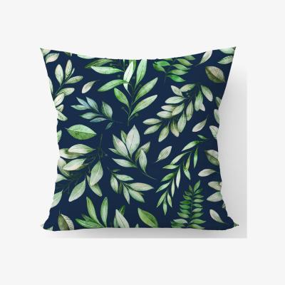The Range Watercolor Leaves Cushion - Green / 60cm