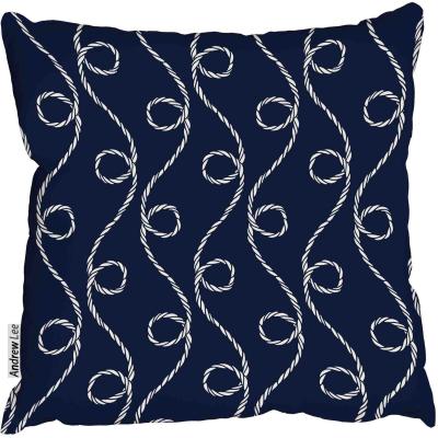 The Range Endless navy Cushion - Blue / 45cm