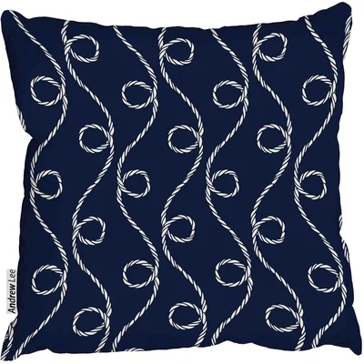 The Range Endless navy Cushion - Blue / 45cm