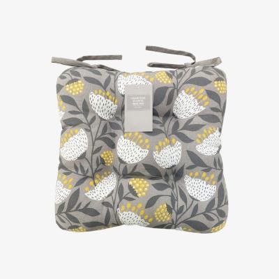 The Range Charcoal Floral Seat Pad