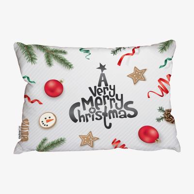 The Range Christmas Greeting Design Stylish Cushion - Brown