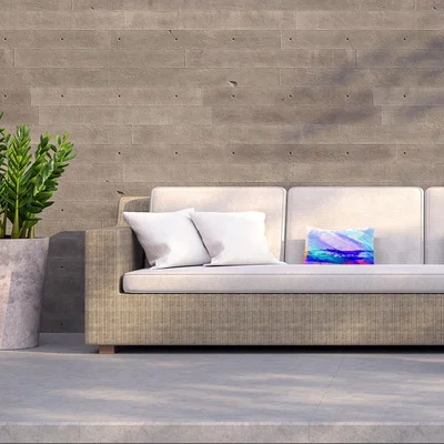 The Range White Cliffs Odover Outdoor Cushion - Blue