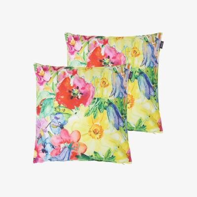 The Range Veeva Painterly Floral Outdoor Cushion - Lime Green  / 2