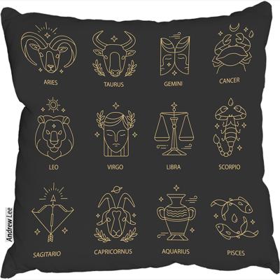 The Range Zodiac Sign Set Stylish Cushion - Gold / 60cm