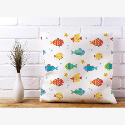 The Range Swimming Fish Cushion - Blue / 45cm