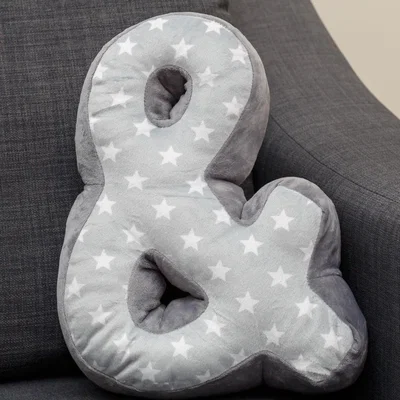 The Range Letter Cushion Ampersand - Grey/White